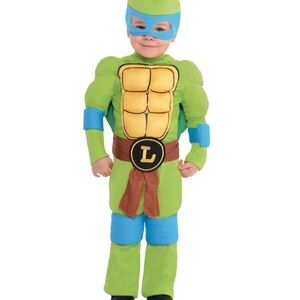 Kids Green and Blue teenage mutant Ninja turtle Leonardo Costume